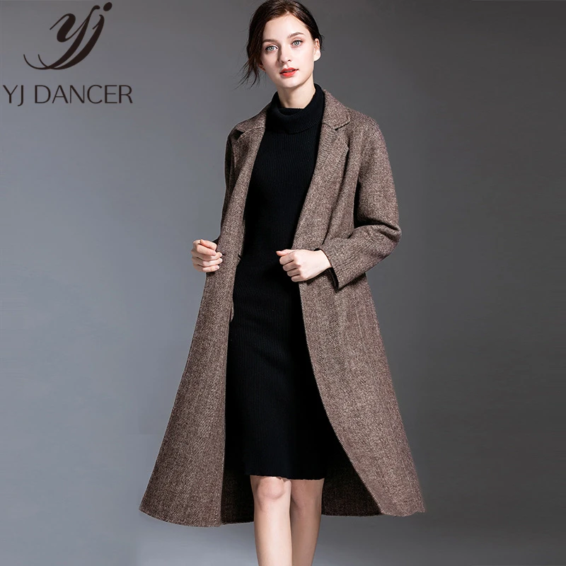 Специальная цена зимнее пальто женское кашемировое длинное новинка 2019 шерстяное