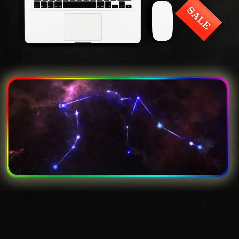 

The secrets of the universe are the zodiac signs Natural Rubber Mouse MatRGB Gaming MousePad Large Game Rubber No-slip Mouse Mat