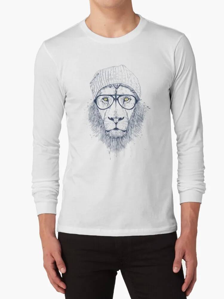 Крутой Лев 100% хлопок искусственное животное синие и желтые очки шляпа