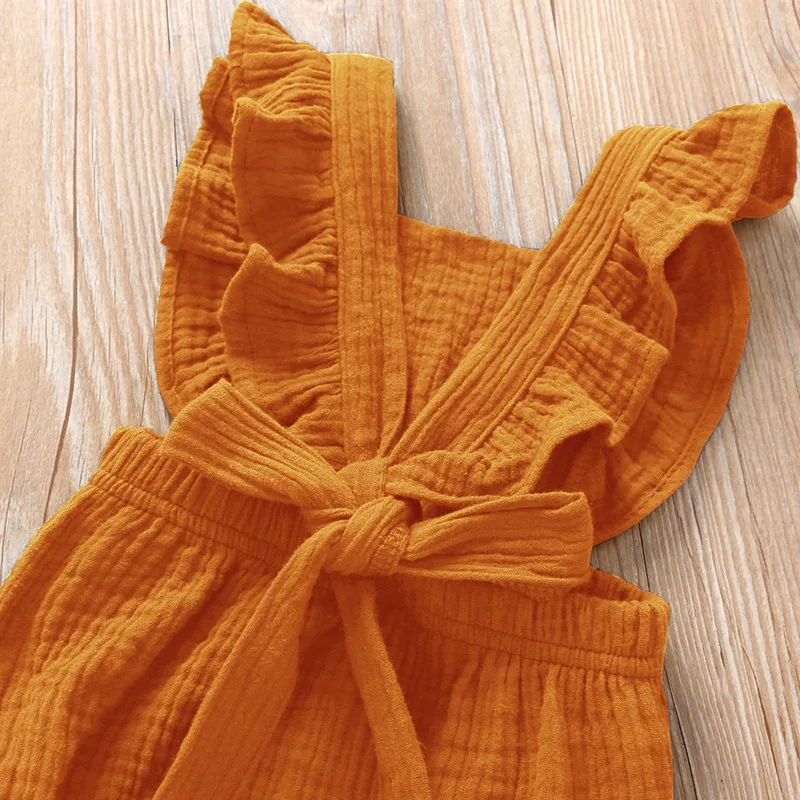 

0-24M Summer Baby Child sleeveless Rompers Infant Baby Onepiece Jumpsuit Girl infant Clothes White Pink