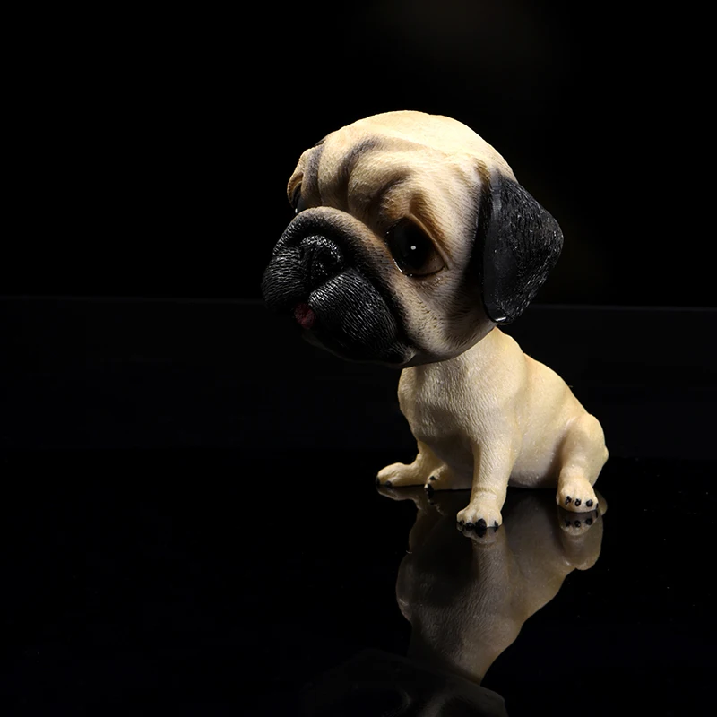 Pekinese Автомобильные украшения, смола, милый кивком, декоративная собачка, кукла, украшение салона автомобиля, качающаяся голова, собачья фигурка, игрушки, аксессуары - Название цвета: Pekinese