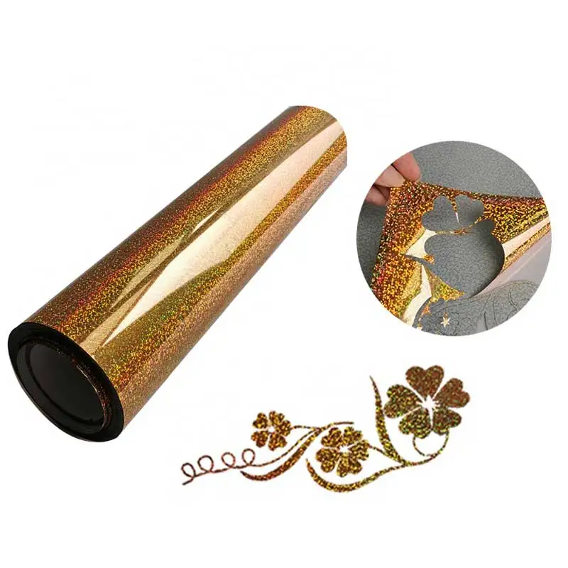 Голографическая Термотрансферная виниловая блестящая HTV для одежды гладкая