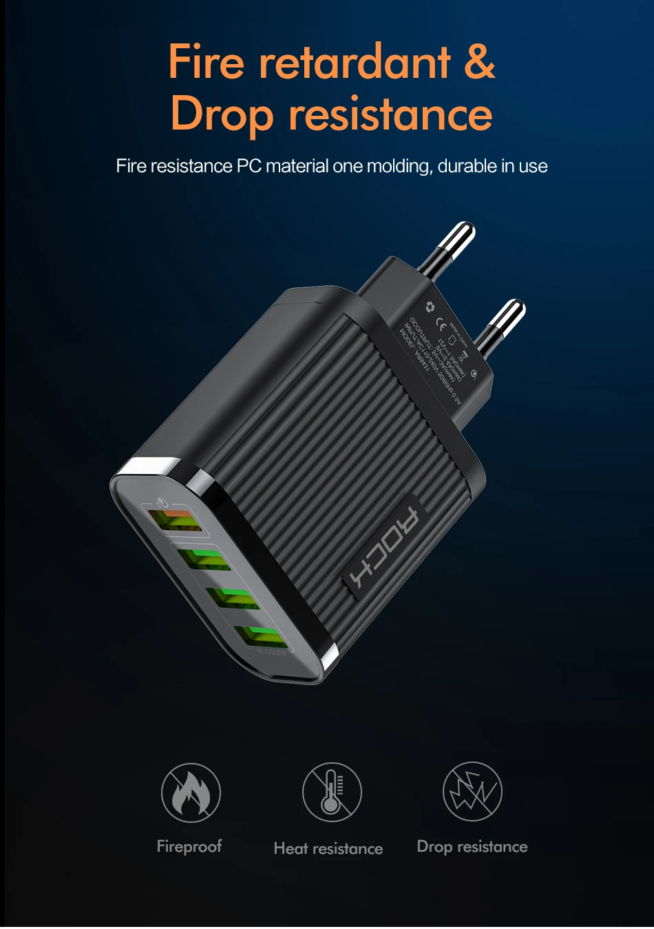 Новое обновление 4 порта QC3.0 Quick Charge 4,0 EU Plug 35 Вт USB зарядное устройство для iPhone Android Tablet дорожное настенное зарядное устройство для телефона адаптер