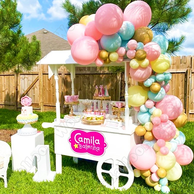 

100pcs Wedding Birthday Party Maca Latex Balloon Garland Gold Balloon Arch Kit Event Dinner Table Decor Baby Shower Decoration