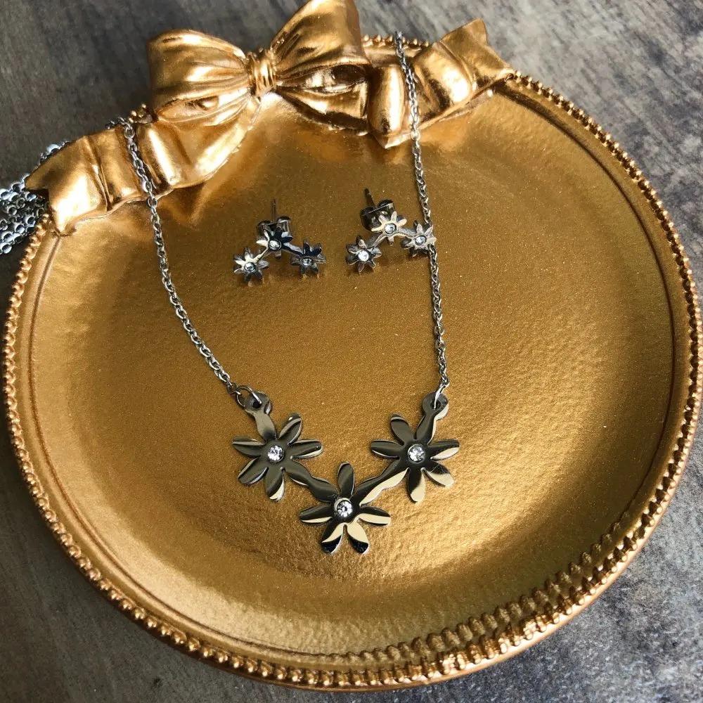 Женские серьги гвоздики ожерелья Чокеры Стразы ювелирные изделия из нержавеющей