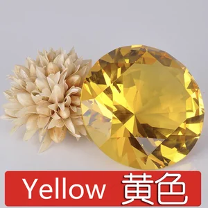 80 мм цветной прозрачный кристалл в форме бриллианта пресс-папье Стекло Драгоценный Камень Дисплей орнамент свадебное украшение для дома Искусство ремесло материал подарок