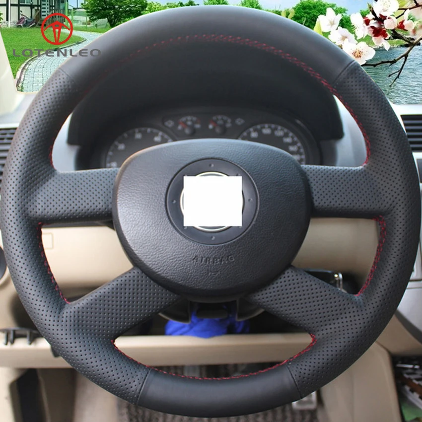 LQTENLEO черная искусственная кожа сделай сам для Volkswagen VW Polo 2003-2006 | Автомобили и