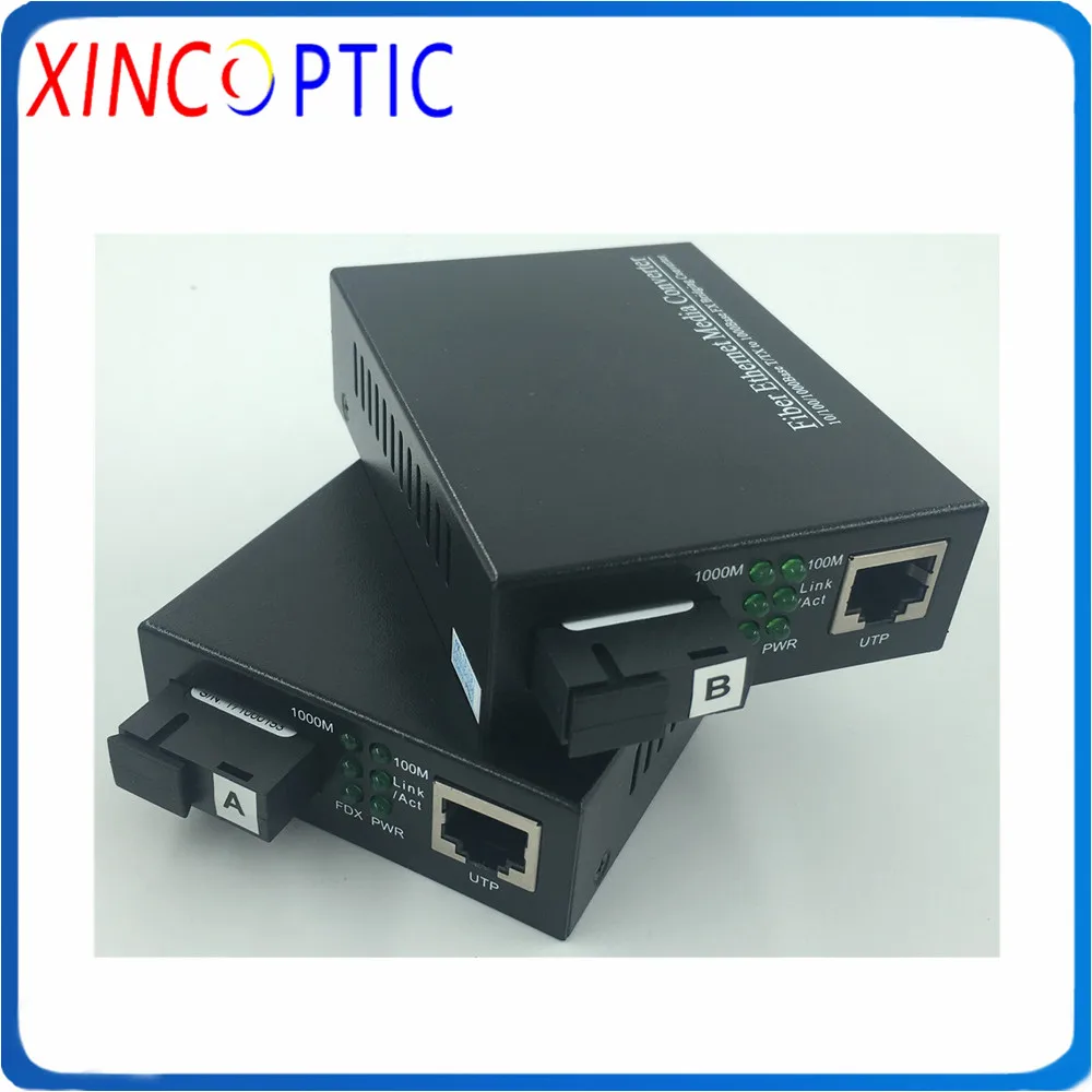 Медиаконвертер 1490/1550nm SC/UPC однопроводный медиаконвертер 80 км 1000 м /м гигабитный