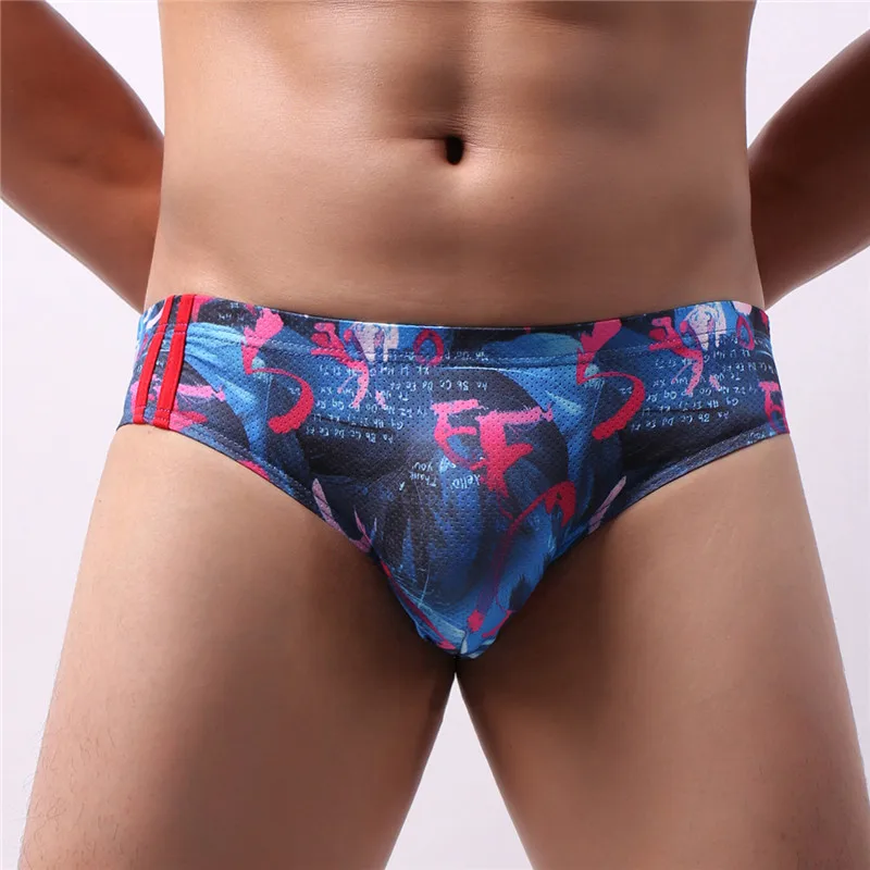 8PCS Men Briefs Print New Style Men's Underwear Briefs Sexy Jockstrap Men Underpants Low Waist Comfortable Breathable Briefs