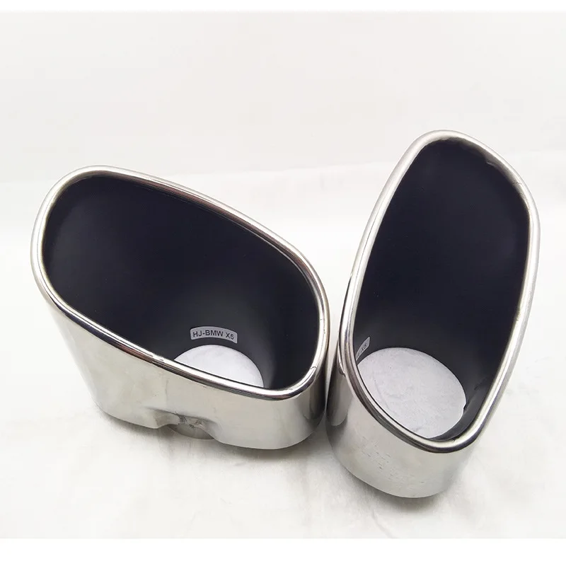 Пара хромированных наконечников глушителя двойная задняя труба наконечник из