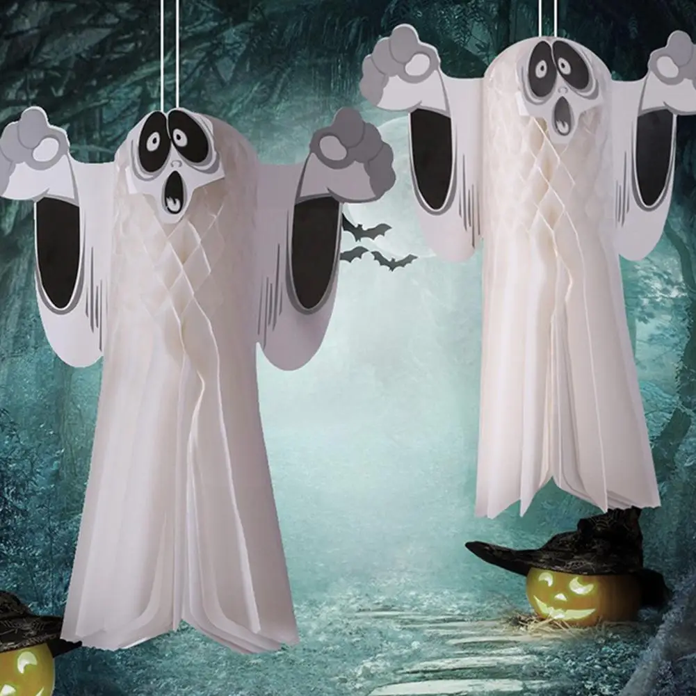 

Halloween Party White Ghost Paper Hanging Ornaments Creative Kindergarten Halloween Halloween Bar Decoration Decoration Pro D2P8
