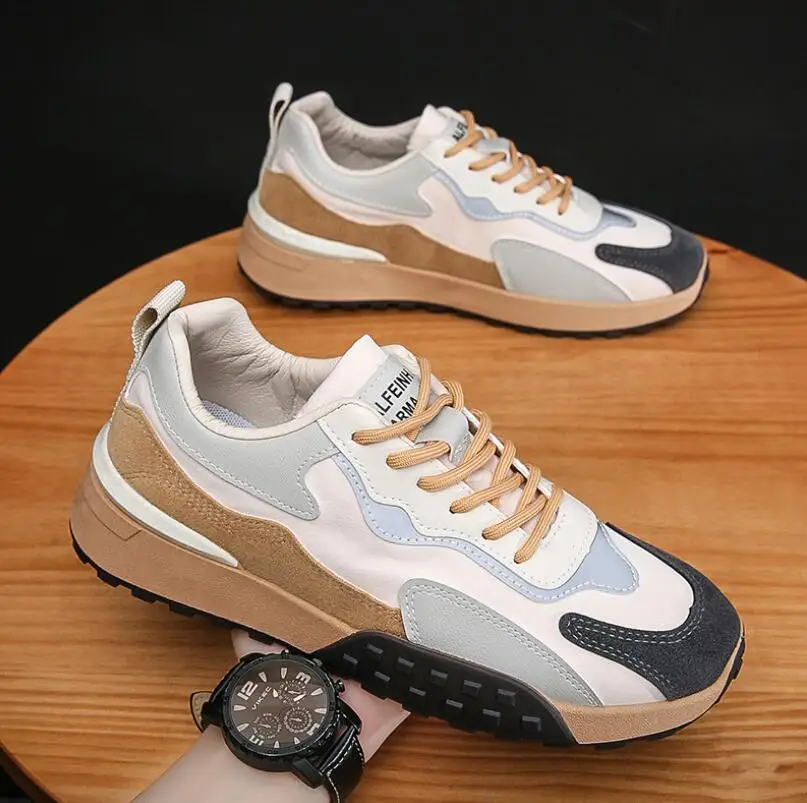 

Men New spring autumn Breathable Outdoor Casual Sneakers Board Shoes Hot Sale Comfortable Non-slip Shoes Light Fitness Shoes