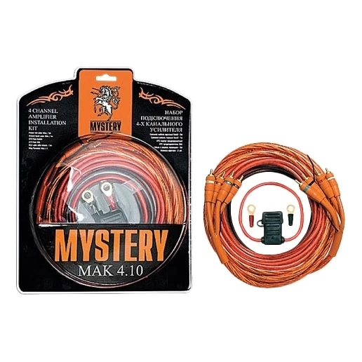 Усилитель MYSTERY MAK 4.10 (комплект для 4-х канального усилителя питание 10GA ATC 30 А