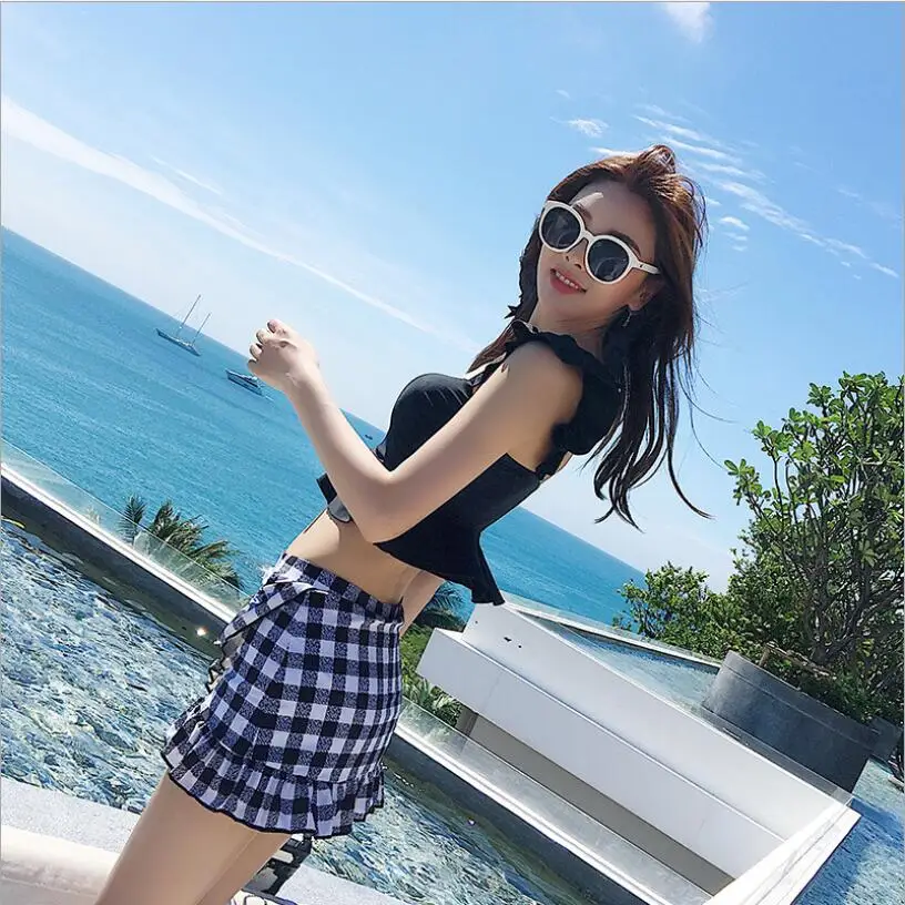 Купальник бикини с эффектом пуш ап и высокой талией|Комбинезоны| |