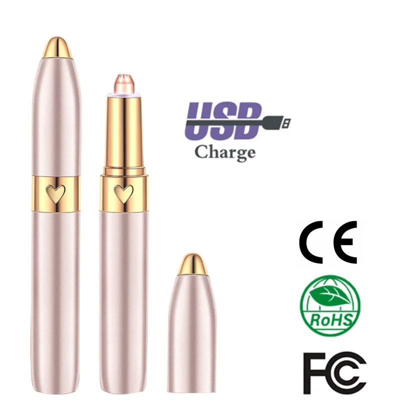 USB триммер для бровей эпиляторы устойчивые к воде ручка удаления волос лазерный