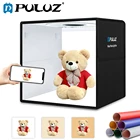 Световой короб PULUZ, светодиодный кольцевой светильник с регулируемой яркостью 2540 см, 3 режима светильник, освесветильник для фотостудии, палатка для съемки и 6 двухсторонних цветных фонов