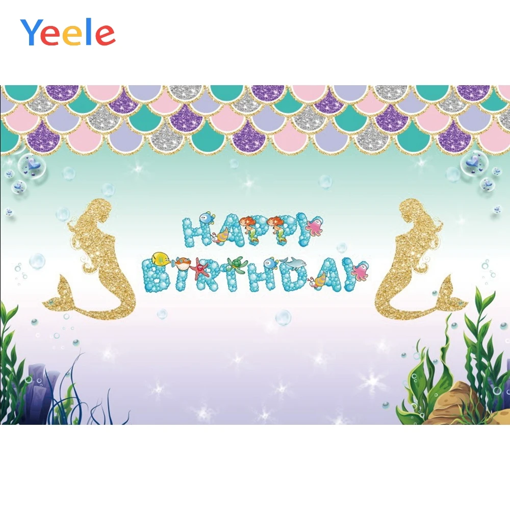 Фоны Yeele для фотосъемки с изображением маленькой Русалочки вечеринки в честь Дня