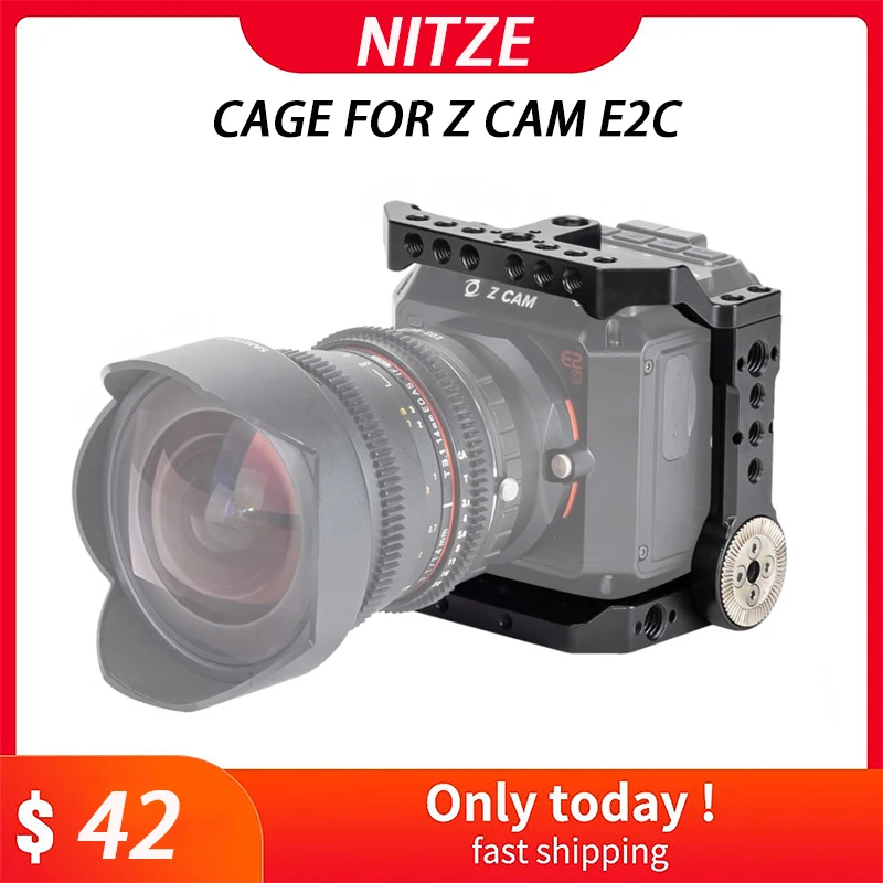 

Nitze Cage for Z Cam E2C with HDMI and USB Cable Clamps