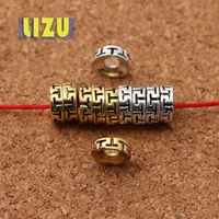 tibetan silver diy jewelry accessories retro alloy ancient gold ancient silver separator 6mm 8mm reticulated separated beads