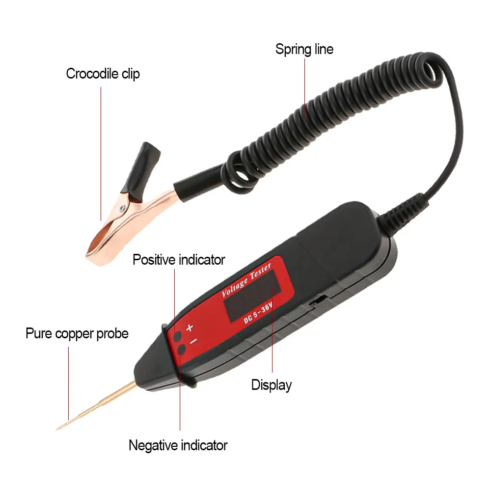 Автомобильный цифровой испытательный Карандаш 5-36 в автомобильный ЖК