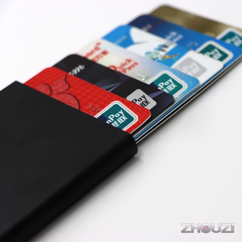 Кредитная Гарантия мужской Тонкий Rfid-кошелек с защитой от кражи металлический