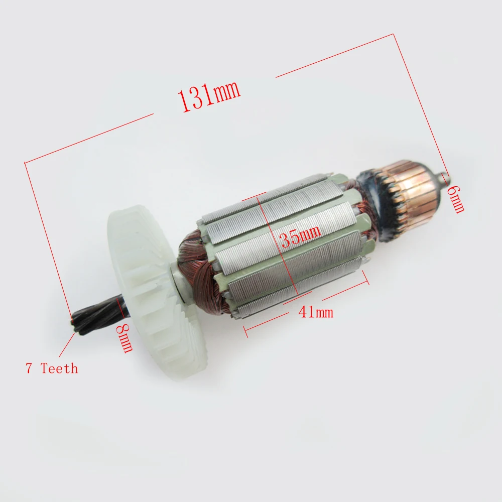 

AC220-240V Armature Rotor Anchor Replacement for METABO BH6009S Impact Drill 7 Teeth Rotor Power Tool Repair Spare Parts