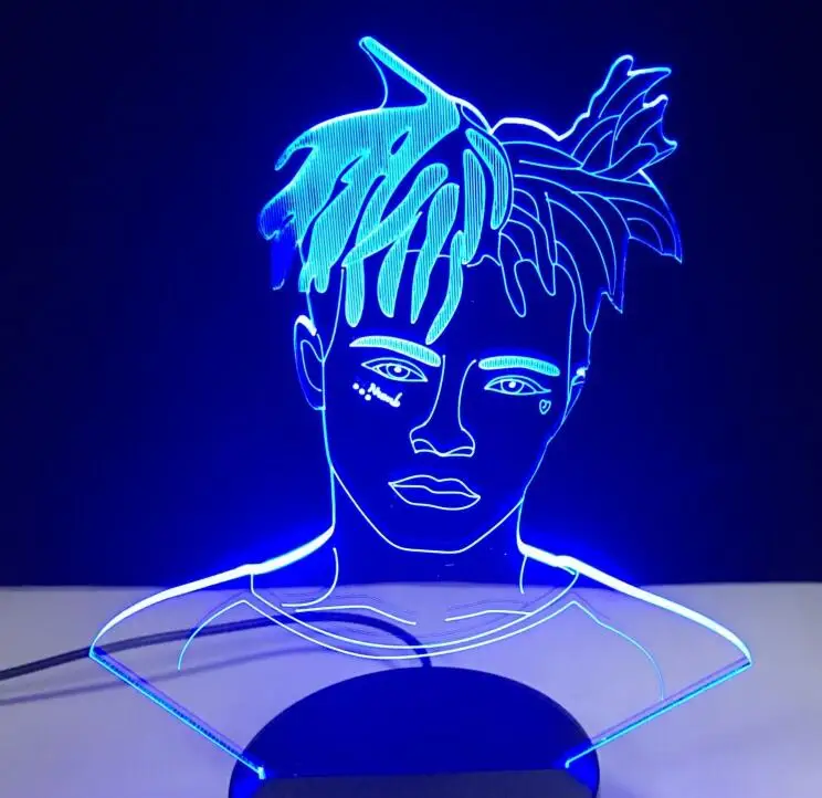 3525 XXX Tentacion The Raper рисунок 3D иллюзия Лампа украшения ночные светильники Jahseh Дуэйн Рикардо Onfroy сувенир подарки для фанатов - Испускаемый цвет: 3525