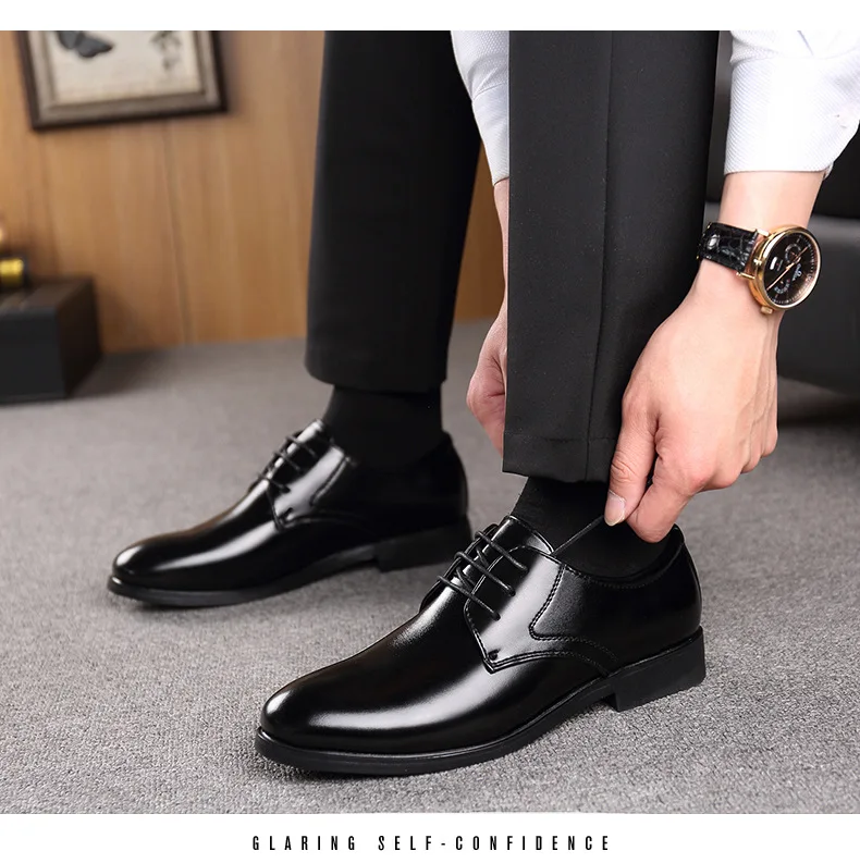 

New Fashion Business Dress Men Shoes Classic Leather Men'S Suits Shoes Fashion Lace-up Dress Shoes Men Oxfords