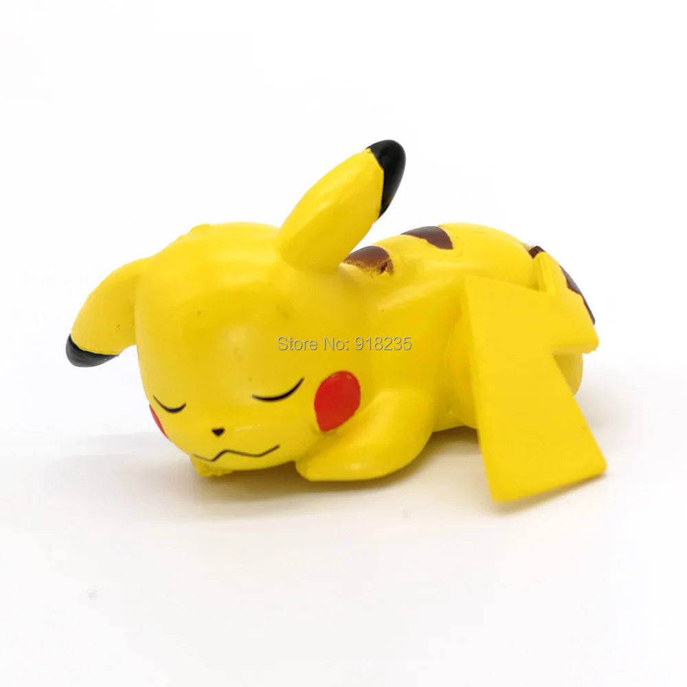 10/лот 5 6 шт./компл. Мини фигурки из ПВХ спальный пика чупин Fennekin Goomy Treecko 3 см