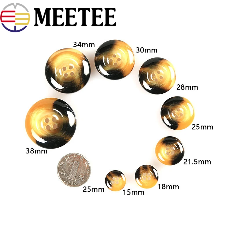 Пластиковые пуговицы Meetee с 4 отверстиями 30 шт.|resin buttons|coat buttonsbuttons buttons |