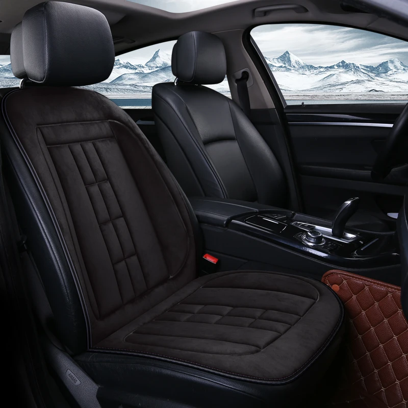 

Зимняя автомобильная электрическая Подушка с подогревом, автомобильное сиденье, короткое плюшевое сиденье, одноместное И двухместное авто...