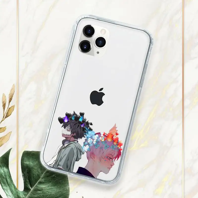 

my hero academia Phone Case Transparent for iPhone 11 12 mini pro XS MAX 7 8 6 6S Plus X 5S SE 2020 XR