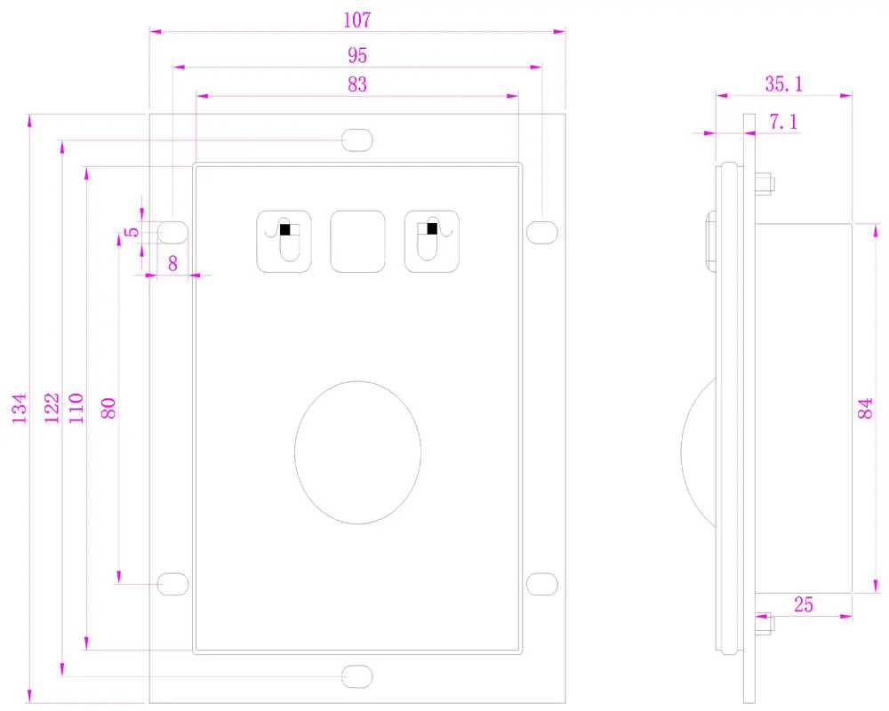 

Rugged Waterproof Vandalproof Industrial Metal Keyboard for Stainless Steel Module Trackball Mouse