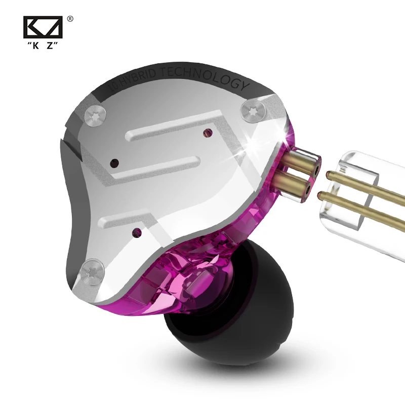 Наушники KZ ZS10PRO 2 Dynamic 8 уравновешенные Hi Fi наушники с усиленными басами улучшенные