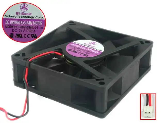 Би Sonic зубная щётка SP802524HL 03 DC 24V 0.25A 2 проводной 80x80x25 мм Сервер вентилятор