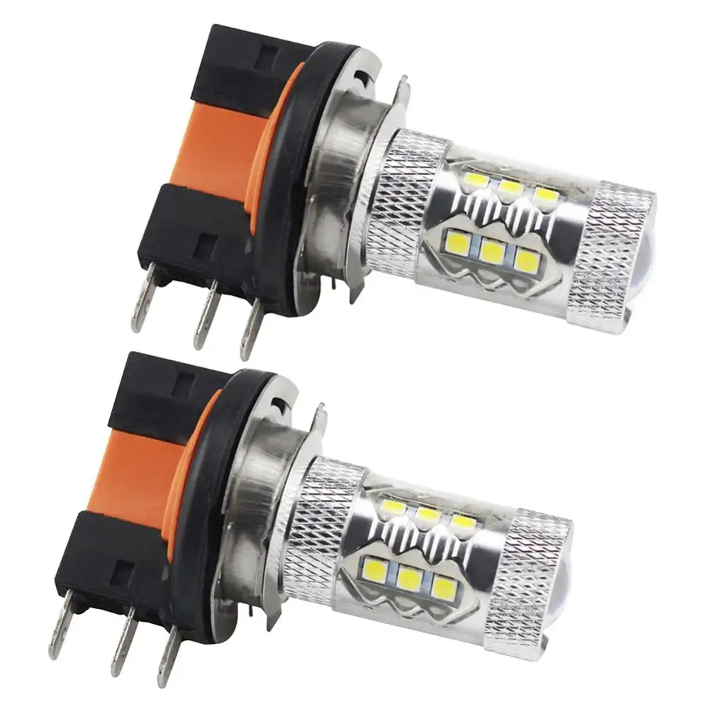 2 шт. автомобильные мощные противотумансветильник фары H15 s 3030 Лампы 80 Вт 12-24 В