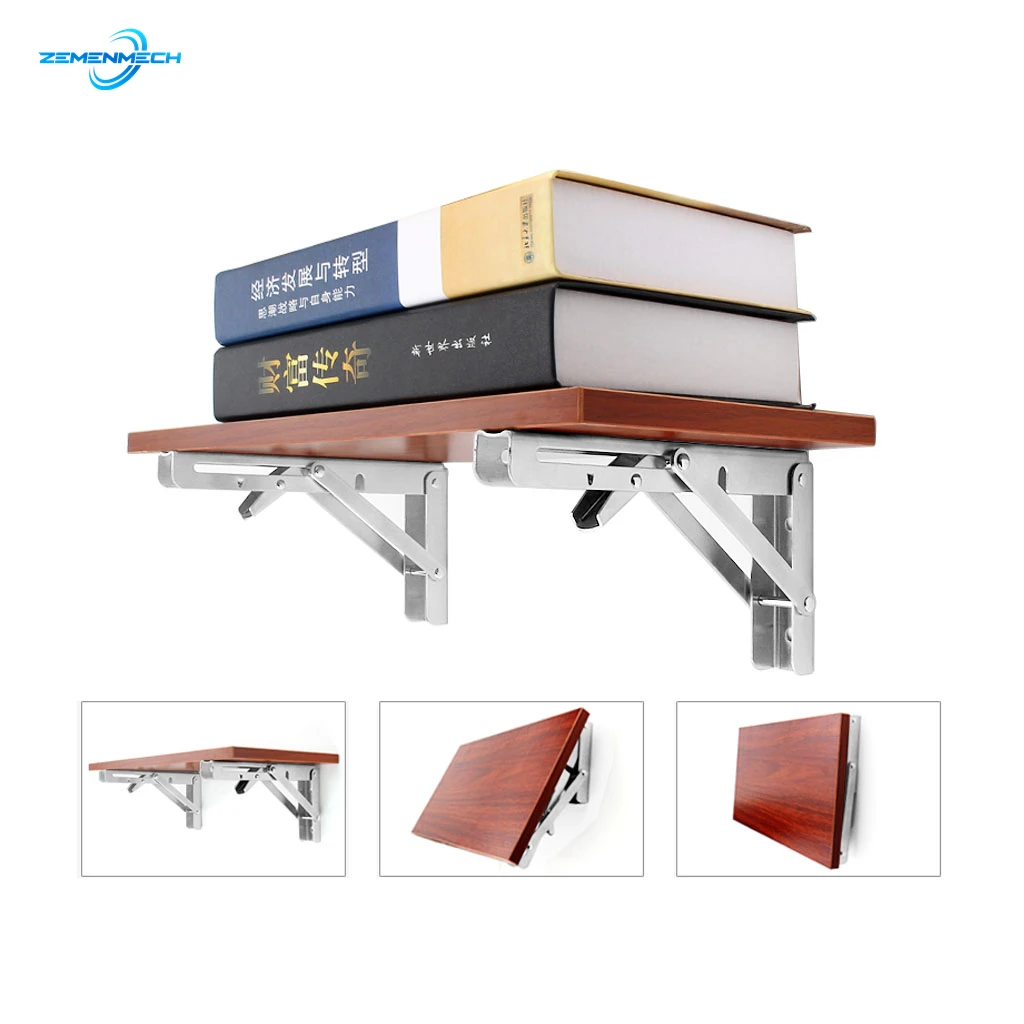 

2PCS 550lbs Folding Shelf Bench Table Bracket Triangular Support Wall Mounted DIY Home 304 Stainless Steel Marine Boat Fitting