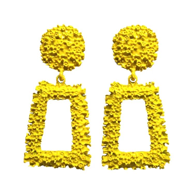 Модные большие Винтажные серьги для женщин золотой цвет геометрический