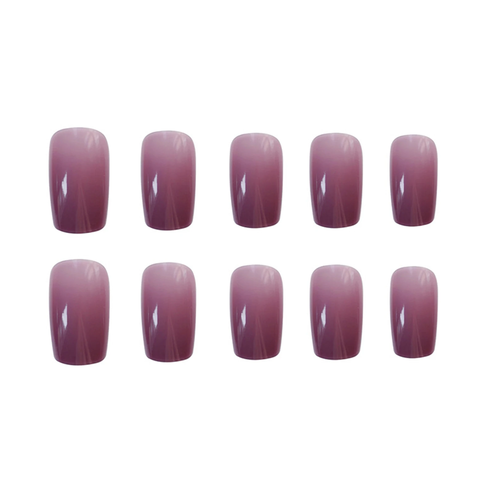 

24pcs Jelly Purple Wear Long Paragraph Fashion Manicure Patch False Nails Save Time Wearable Nail Patch