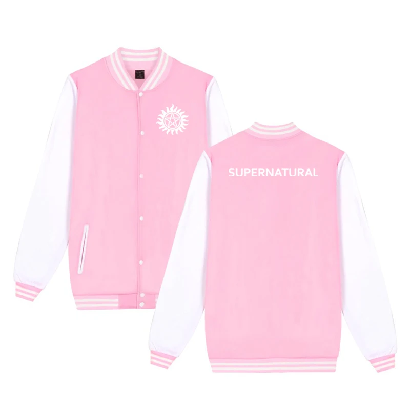 

Men Women Kids Supernatural Jacket Print Teens Boys Girls Sportswear Casual Cotton Jacket Sweatshirt Tops Baseball Clothes