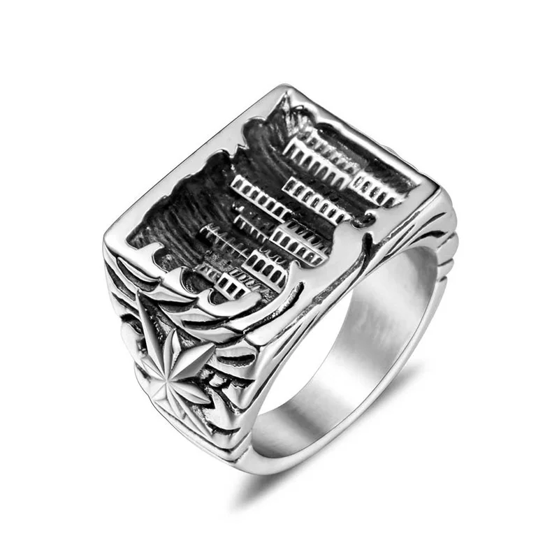 Мужское кольцо Hemiston винтажное из титановой стали | Украшения и аксессуары