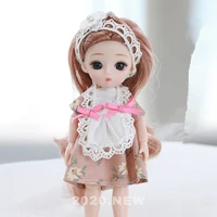 new 16cm bjd doll with 13 movable joints diy fashion dress up 3d eyes doll fashion dress up girl toy gift with clothes shoe set