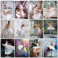 ruopoty modern painting by numbers handmade drawing by numbers ballet dancer coloring by numbers home decor picture drawing