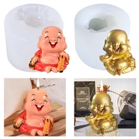 creative buddha design candle silicone mold for soap candle wax resin gypsum crafts making