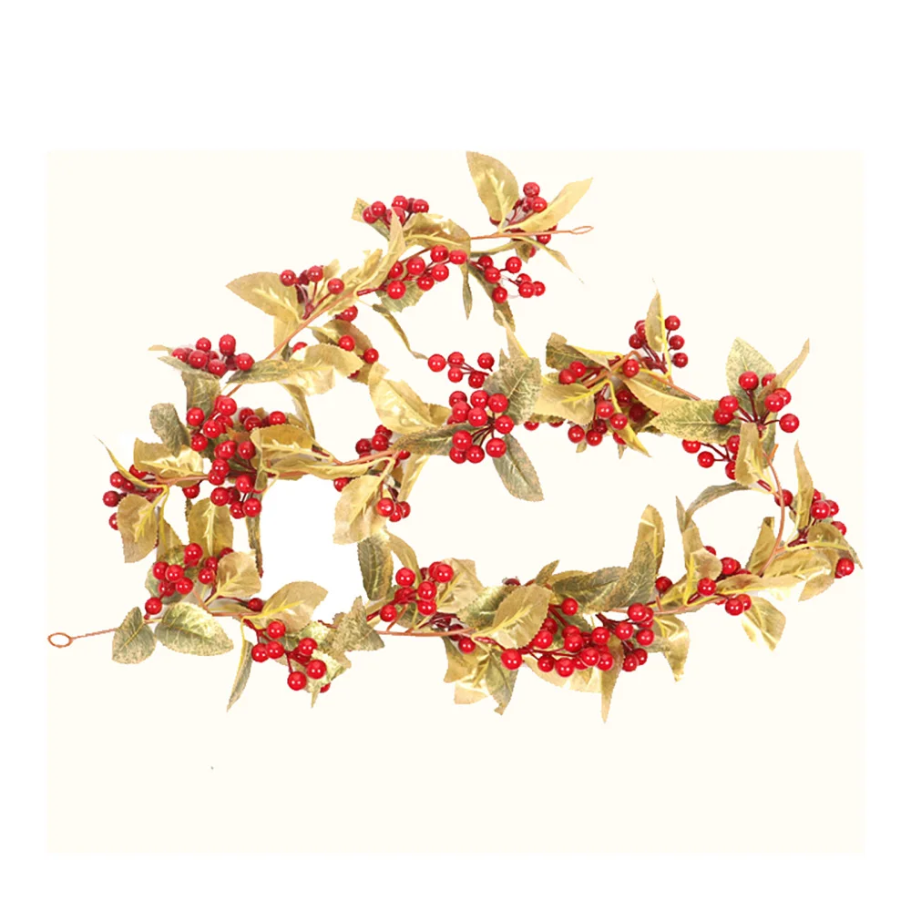 

Berries Christmas Decor Artificial Wreath Floral Rattan Durable High Quality Hanging Ornament Silk Door Flower