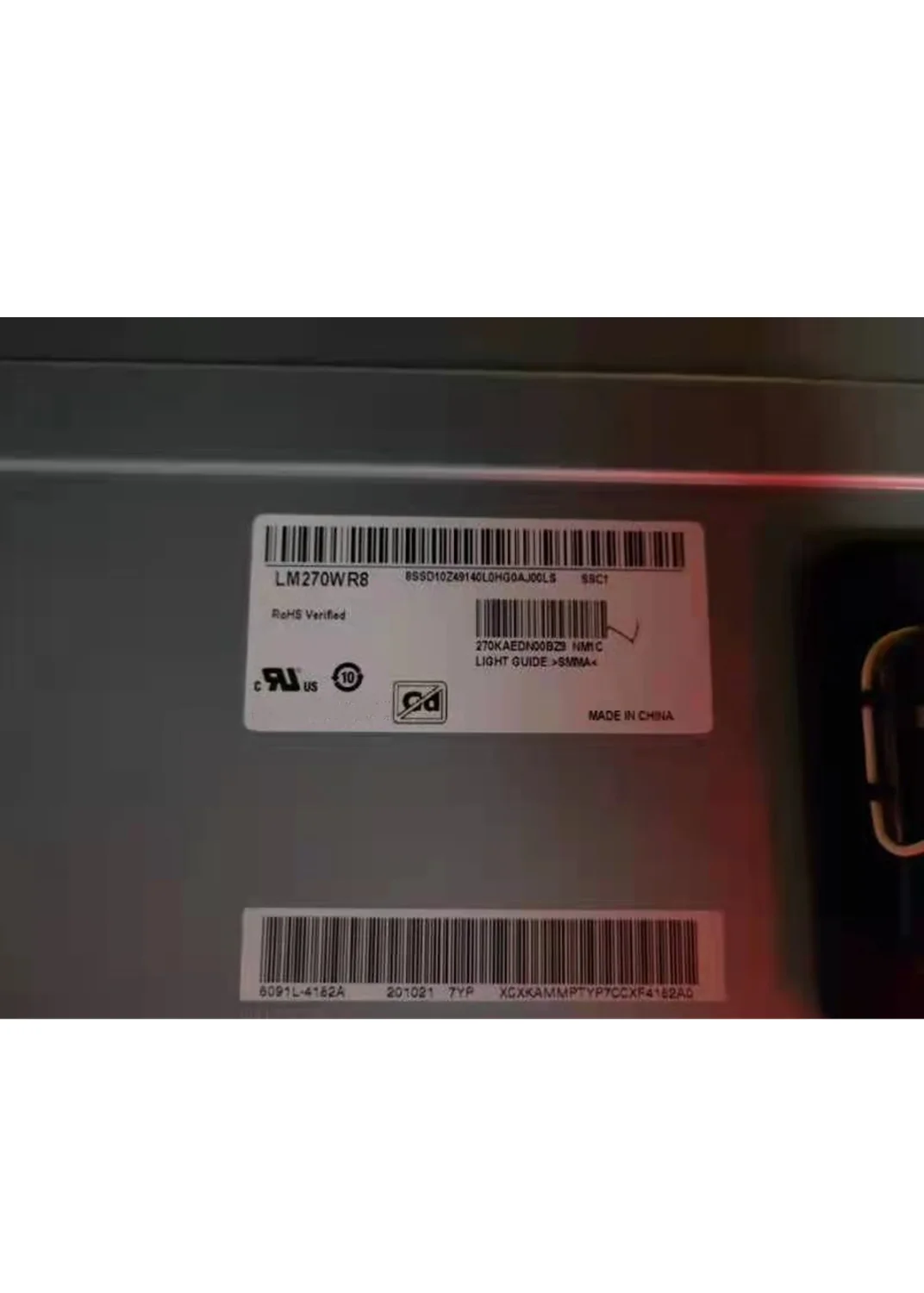 Оригинальный LM270WR8-SSC1 27 дюймовый жидкокристаллический дисплей Панель 100% Тесты