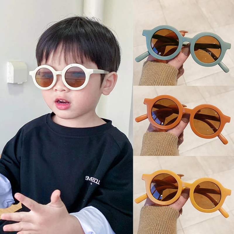 

Fashion Round Sunglasses For Kids Girls Boys Sun Glasses Goggles UV Protection Sunglass Vintage Chirldren Baby Colorful Eyewear