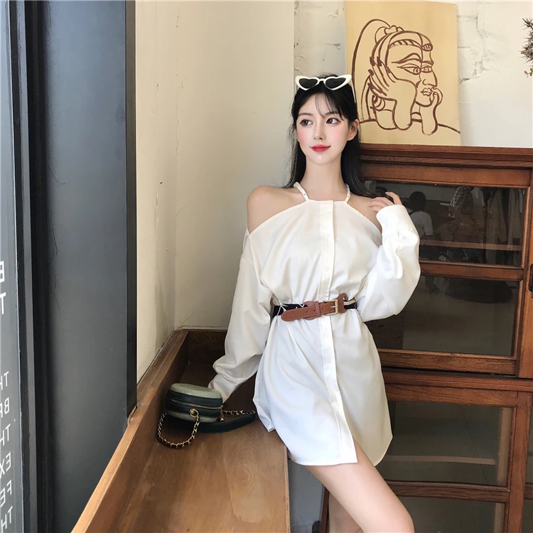 

sexy halter off shoulder Blouses fashion brand spring fall Korean casual tops Women's Clothing Shirts camisa feminina blusas