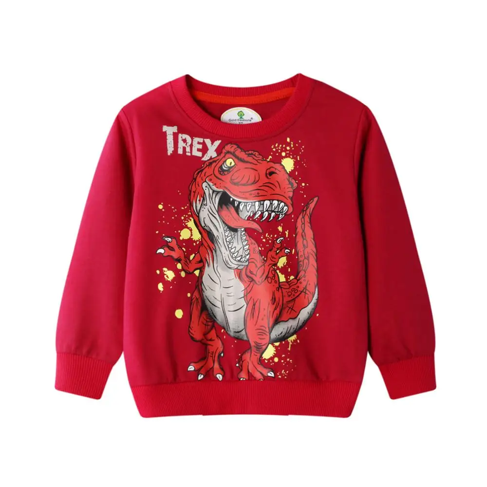 

Spring boy dinosaur sweater brand boys and girls pullover sweater children's cotton cartoon top
