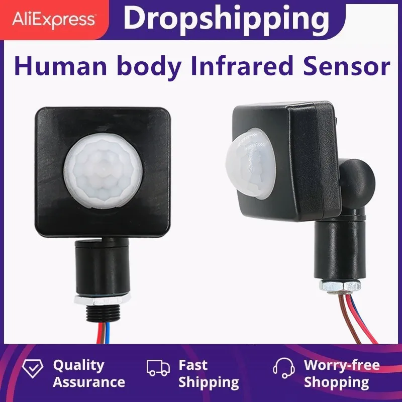 

NEW Human Body Sensor Switch Mini Human Body Infrared Sensor Ultra-thin Infrared Body Sensor Switch LED Flood Light PIR Motion